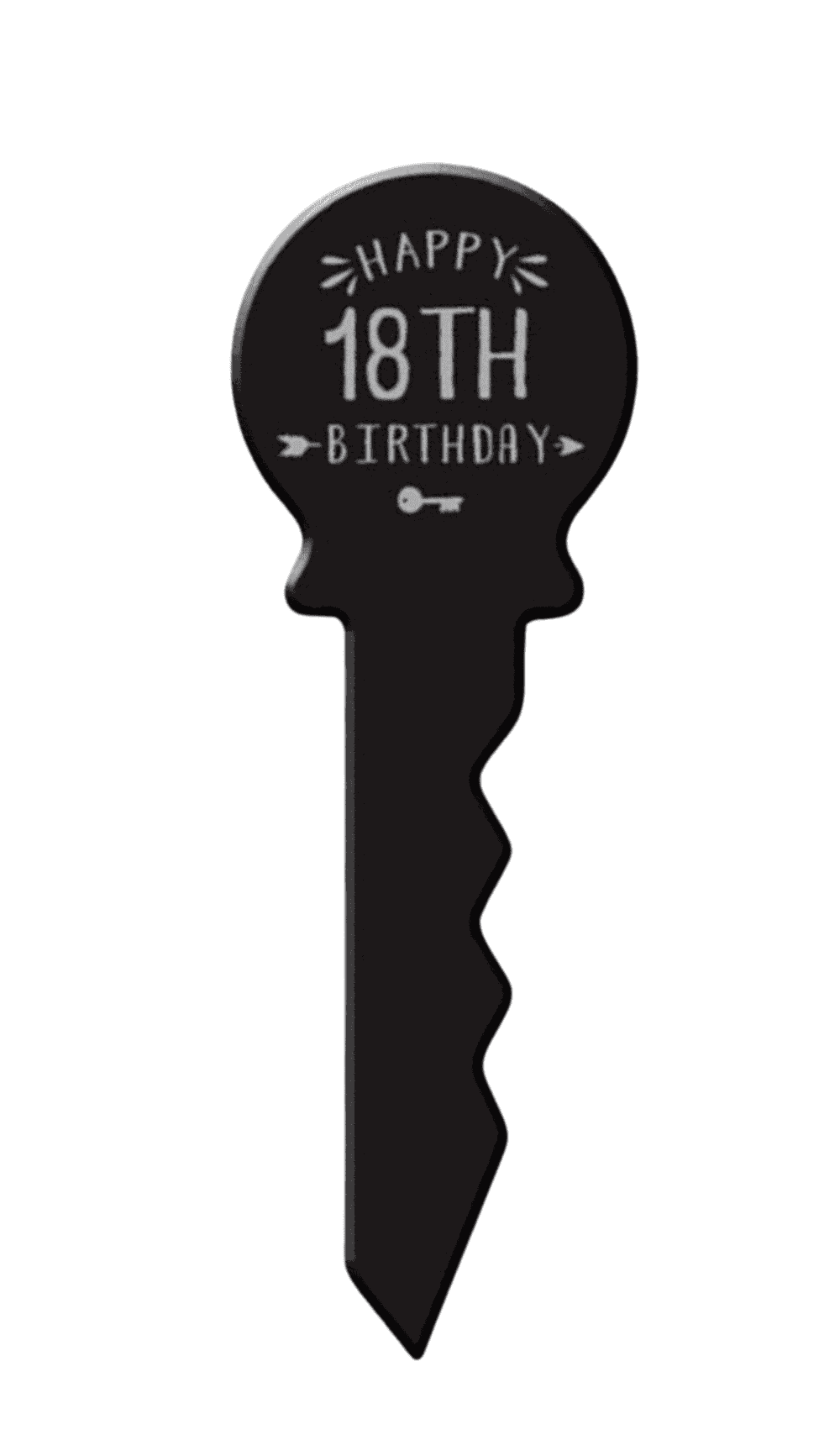 Signature Key Black 18th Birthday Keepsake