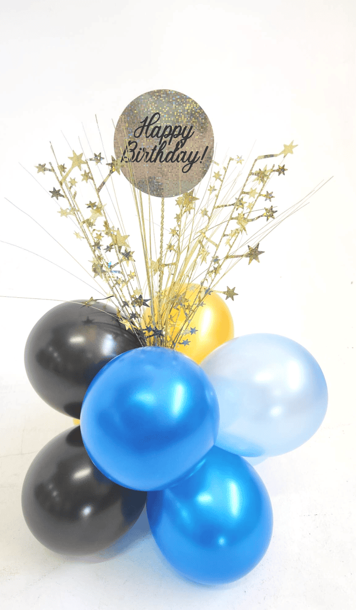 Table Decor Spray Happy Birthday Gold