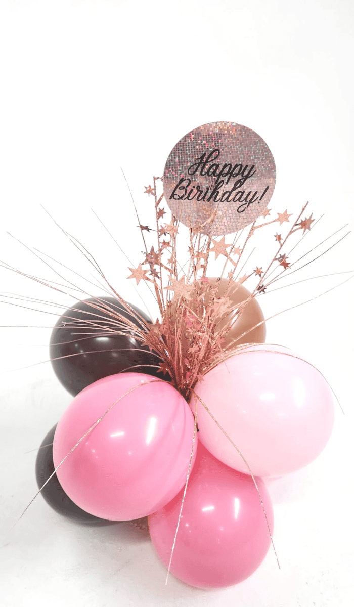 Table Decor Spray Happy Birthday Rose Gold