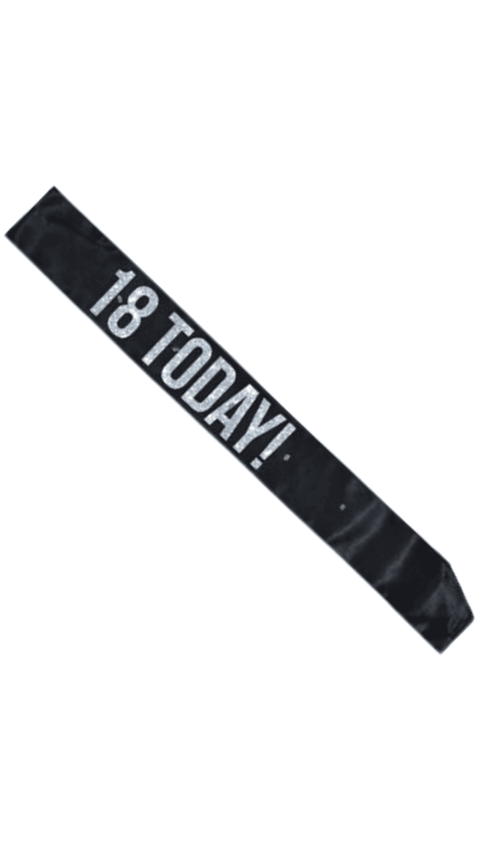 18 Today Black Silver Birthday Sash