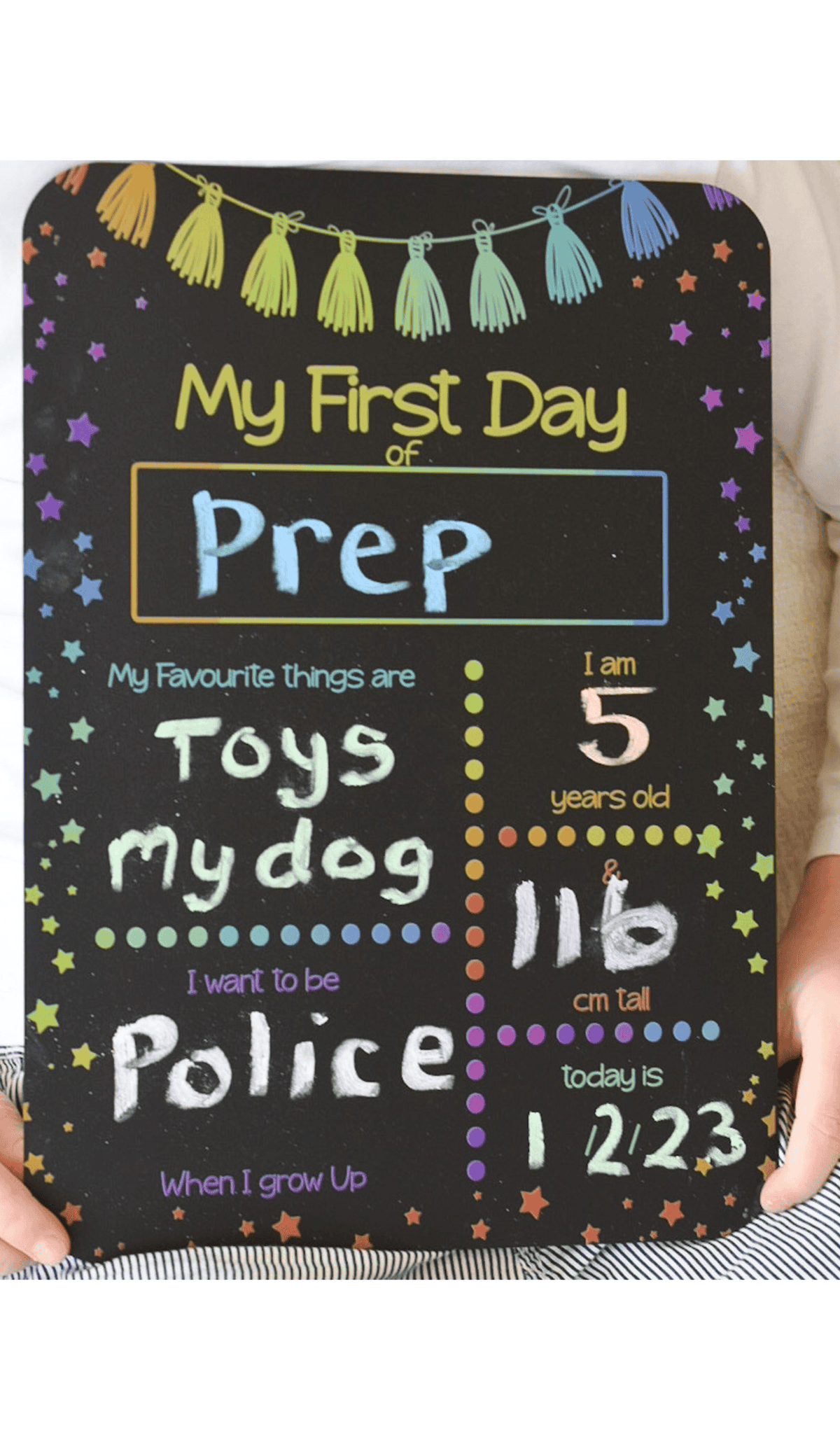 First Day Of School Blackboard – Stars - Image 2