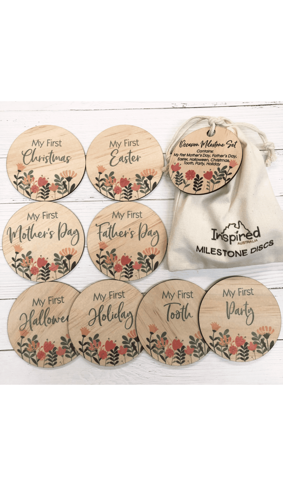 Spring Flowers Milestones – 8 Piece Occasions Set - Image 2