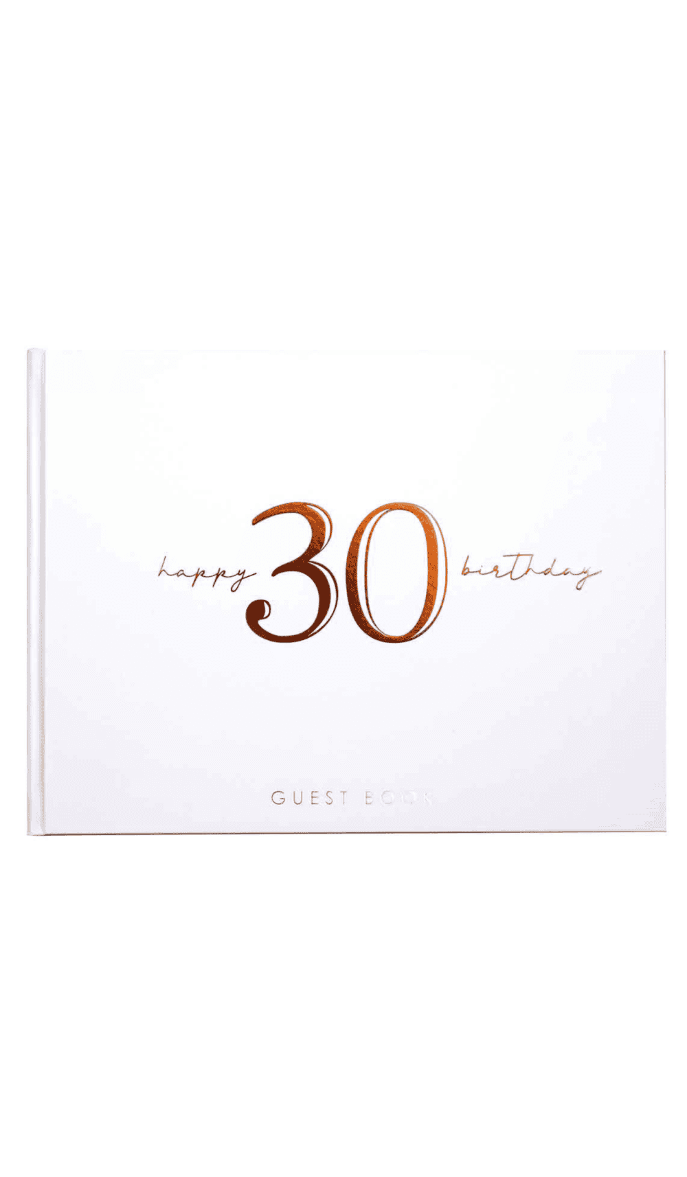 Guest Book Happy 30th Birthday Rose Gold