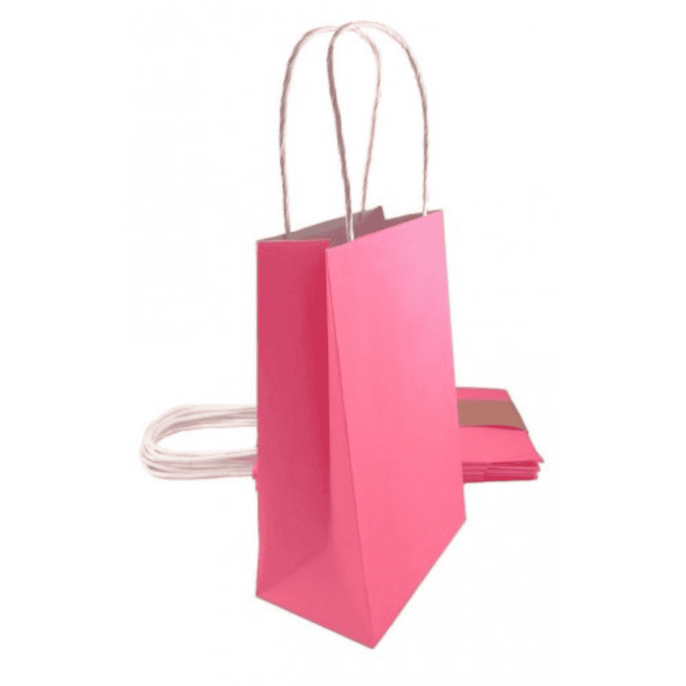 paper party bag hot pink