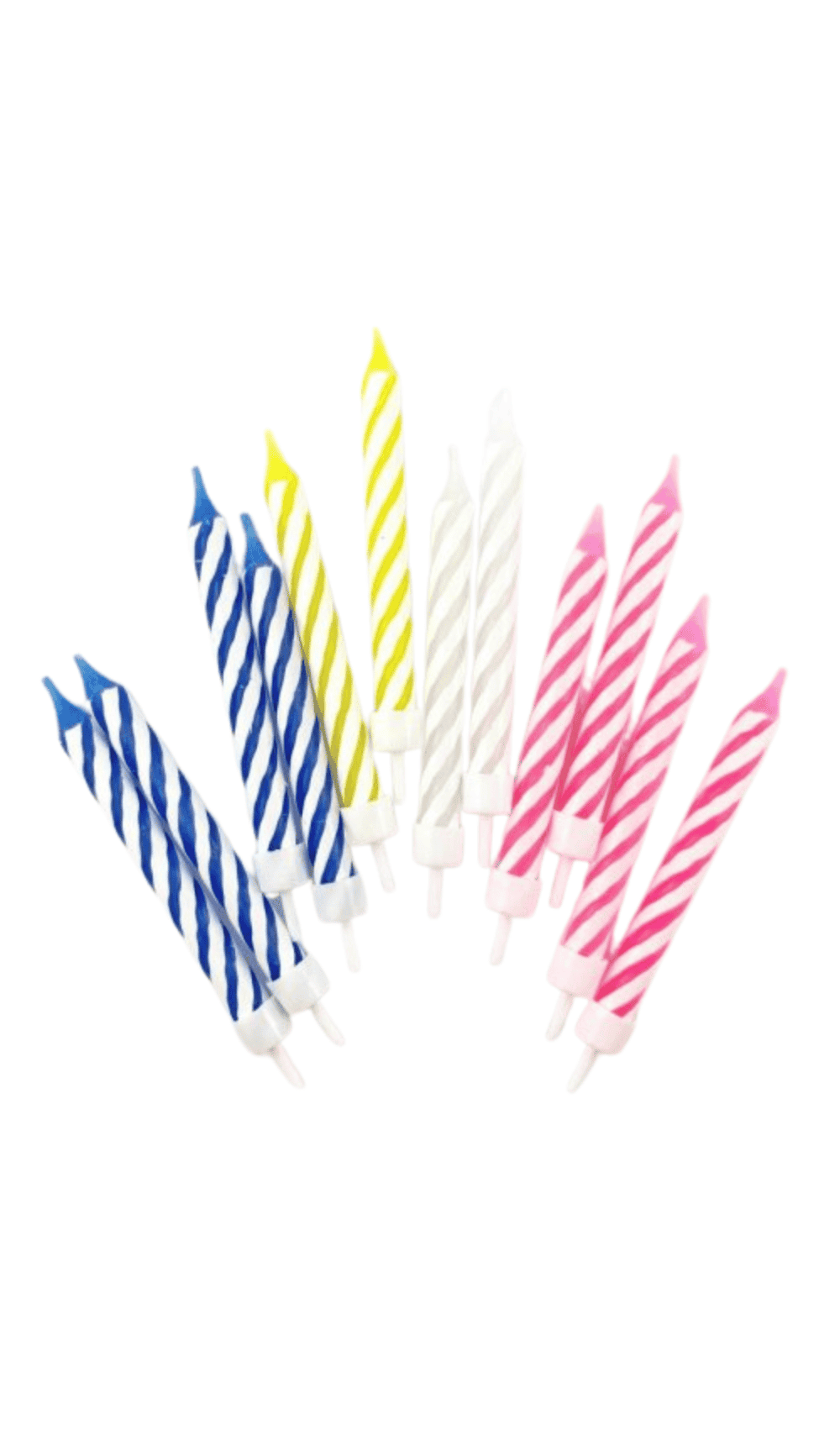 jumbo coloured spiral cake candles