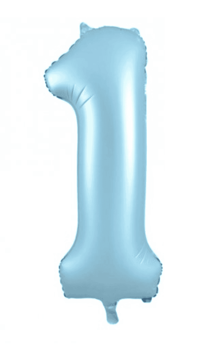 Pastel Blue Number One Foil Balloon