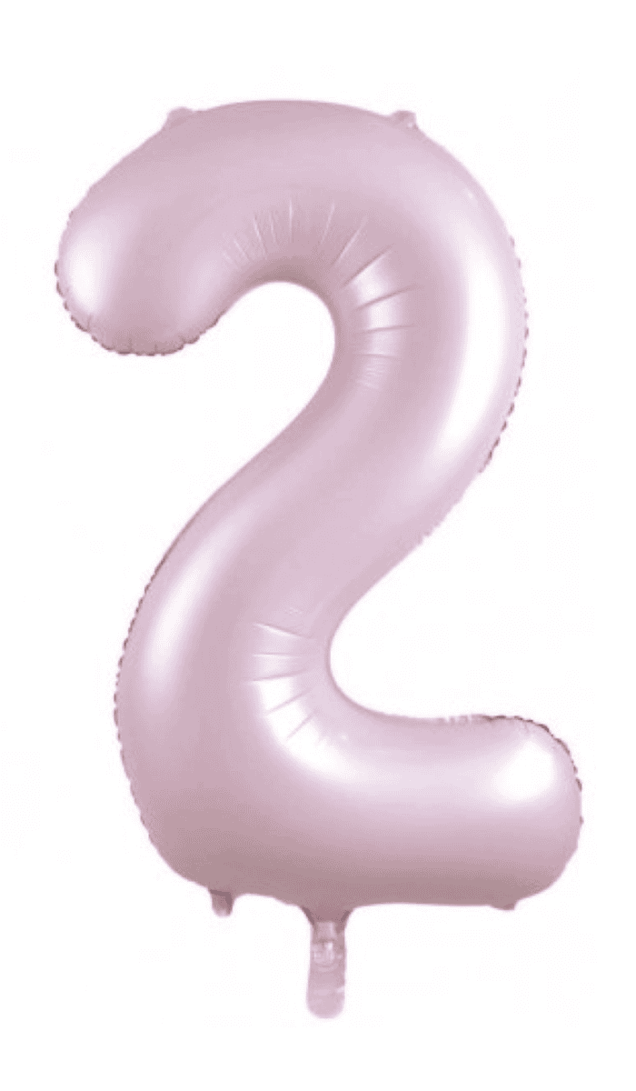 Pastel Pink Number Two Large Foil Balloon