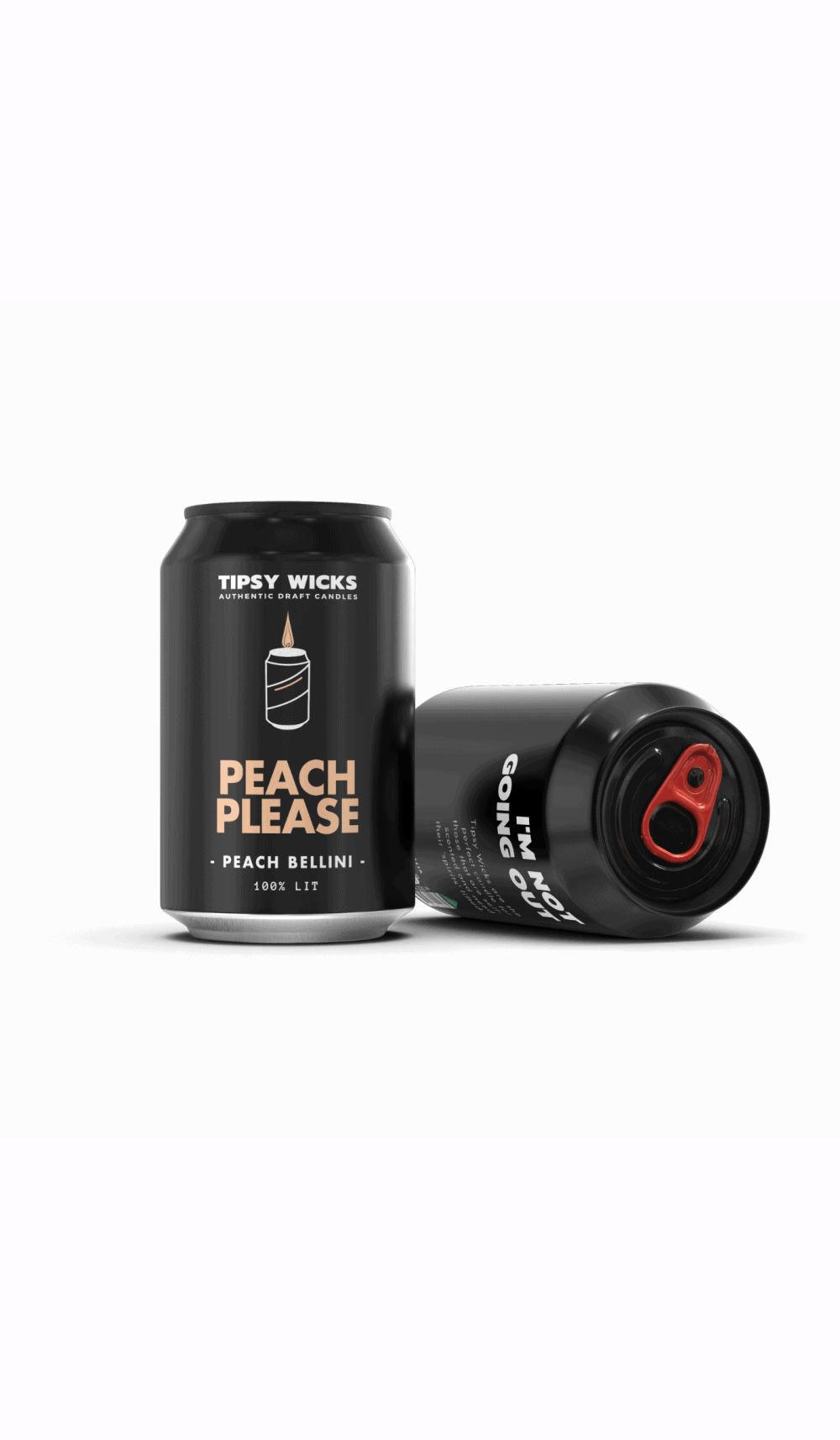 Tipsy Wicks Candle Peach Bellini