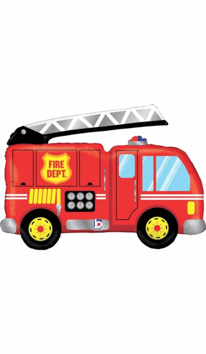 Fire Truck shape Foil Balloon
