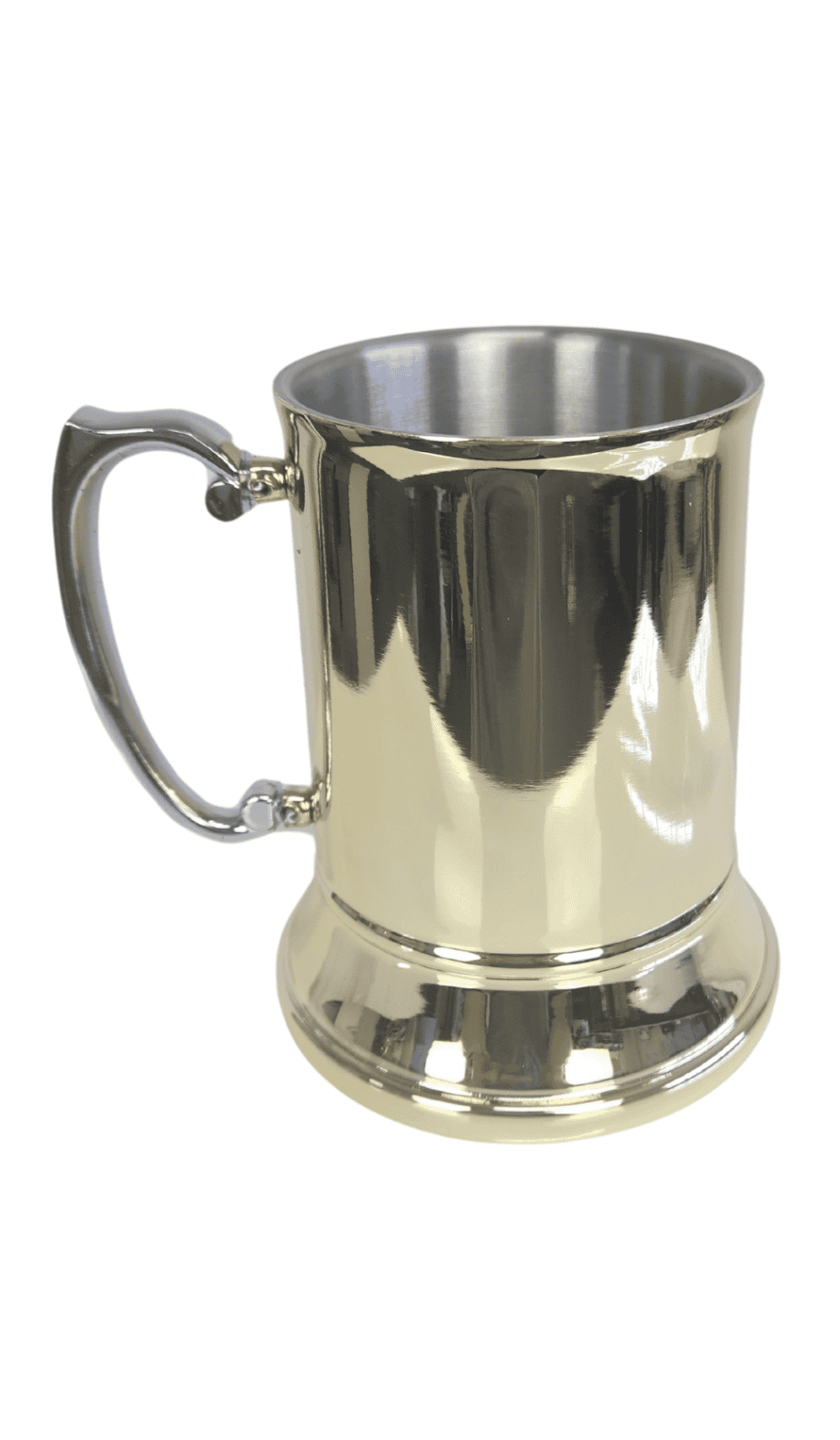 Stainless Steel Tankard Beer Mug Stein White Gold
