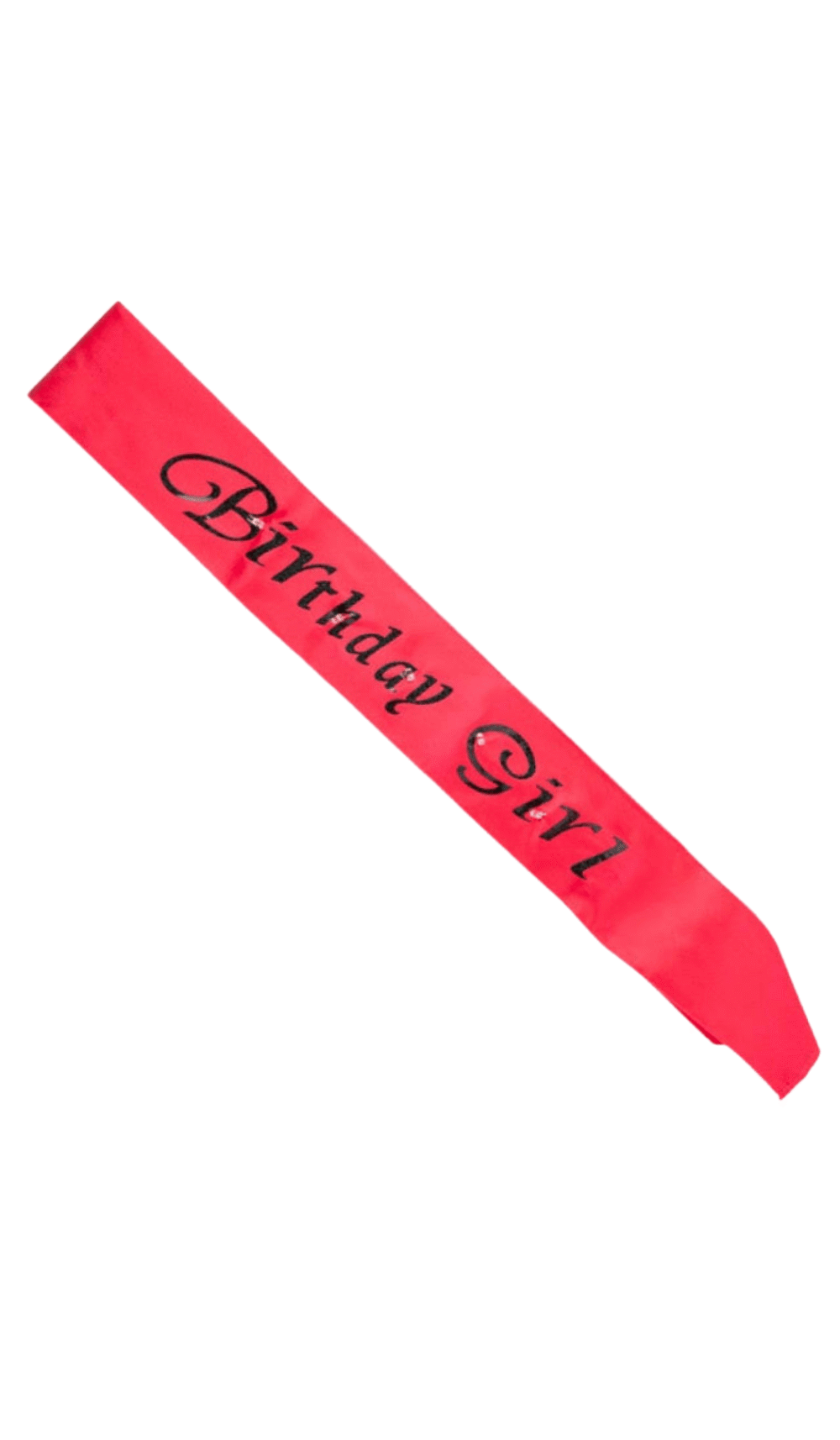 Hot Pink Birthday Girl Sash with Black Text Flashing lights