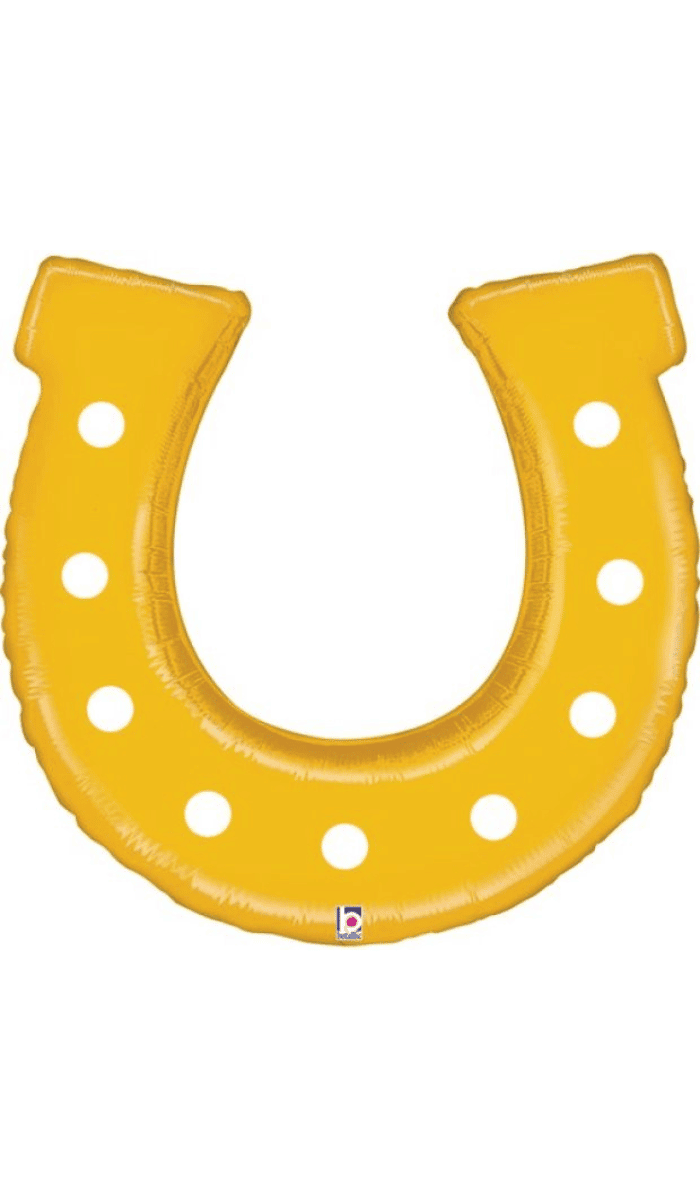 Horse shoe foil balloon Melbourne Cup good luck