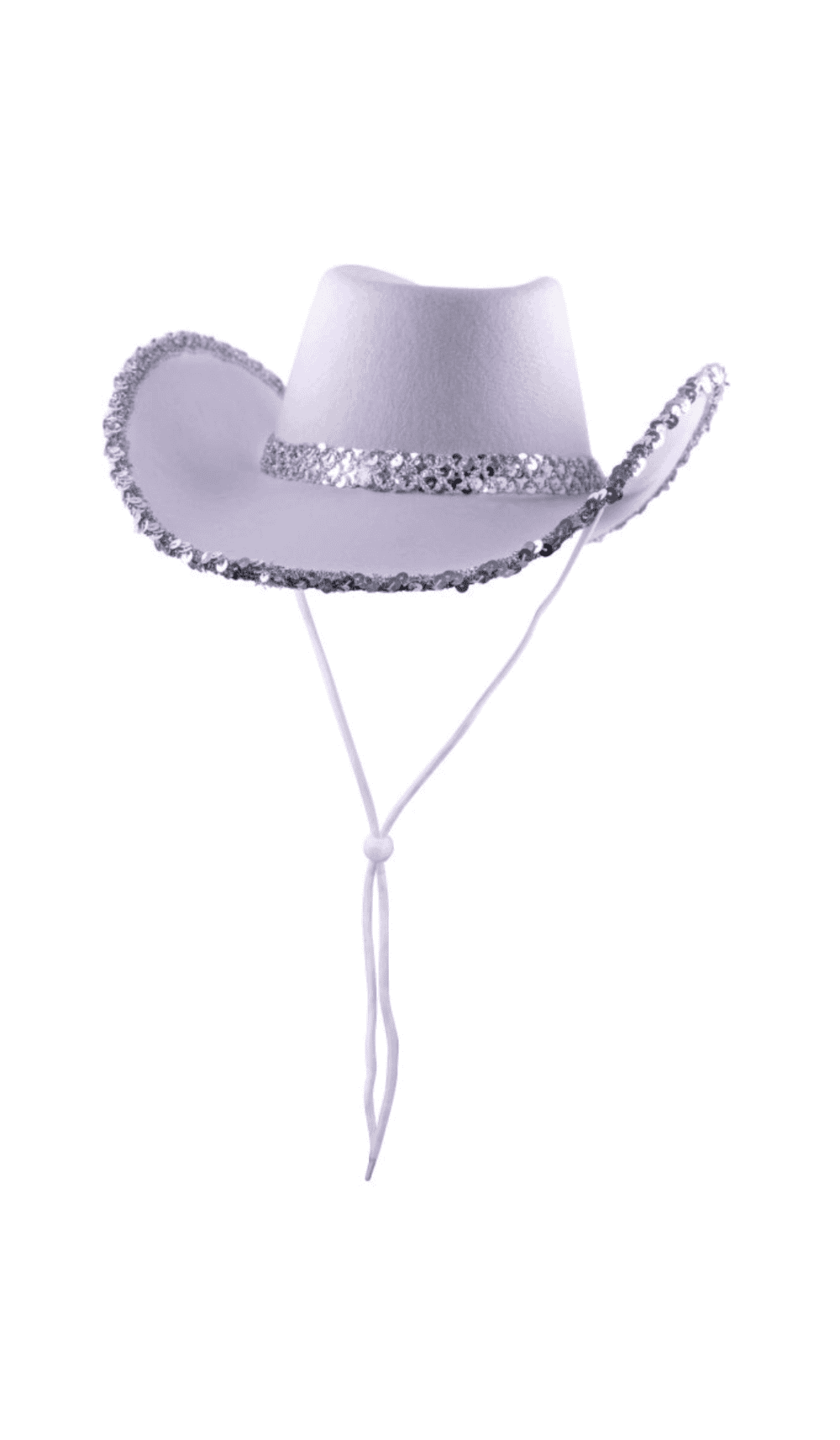 Cowboy Hat Sequin White