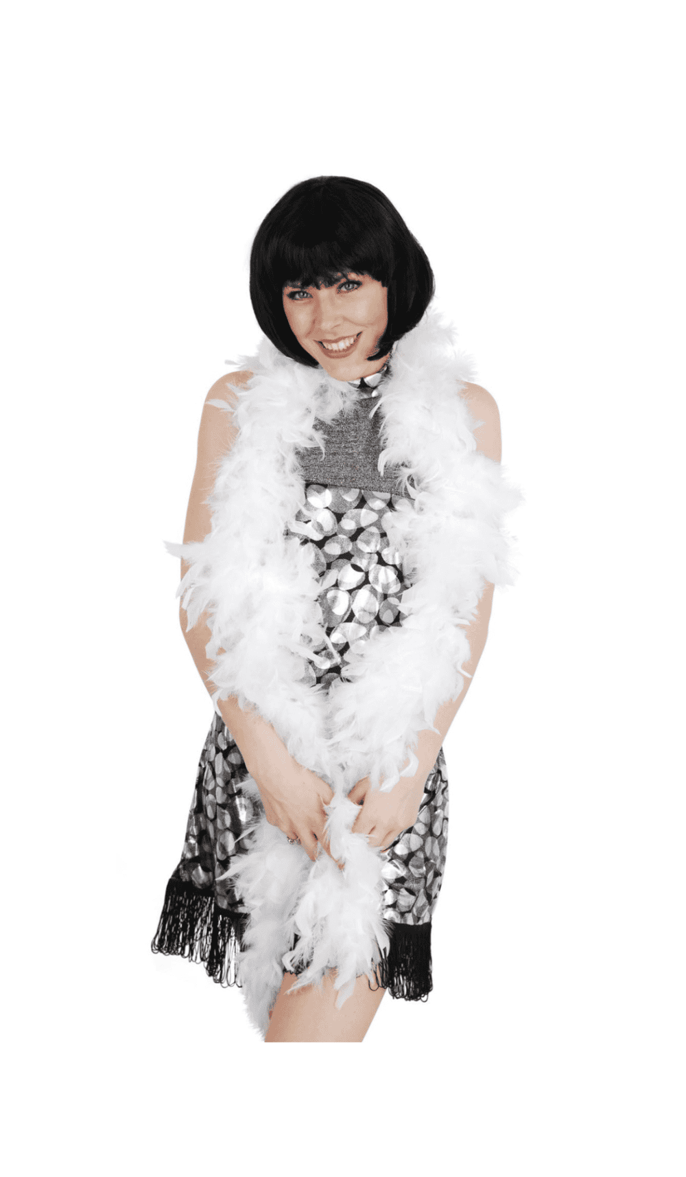 Feather Boa White 1920s