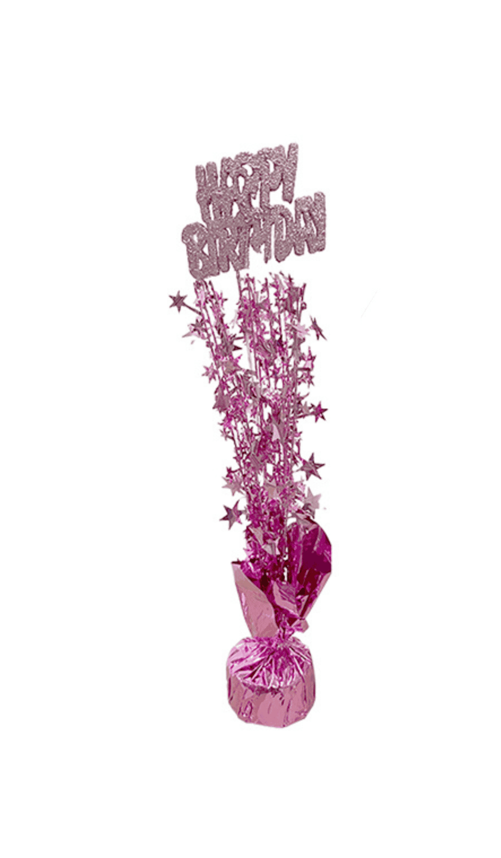 Happy Birthday Centrepiece Decoration Pink