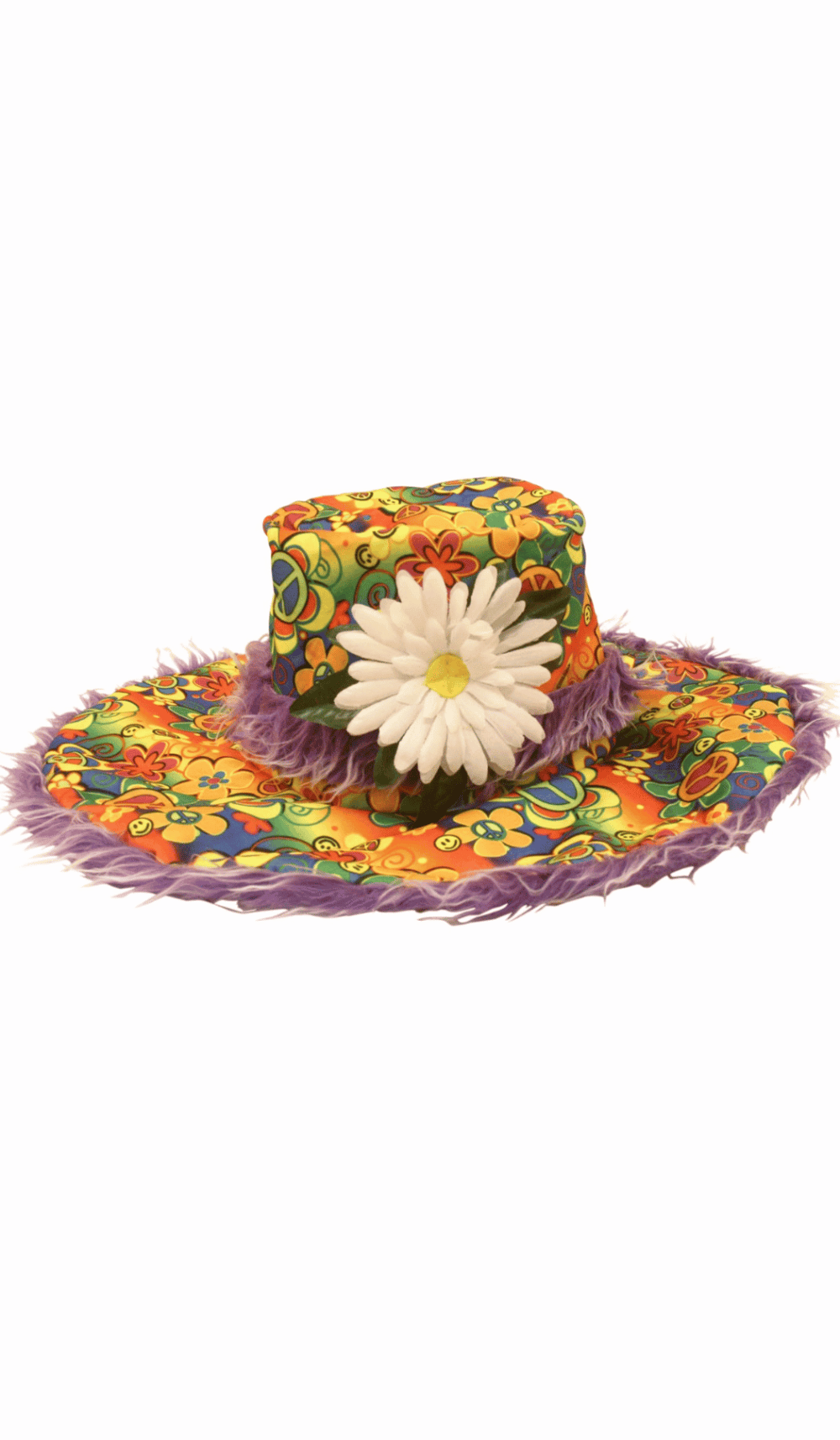 Hippie 70s Daisy Coloured Hat