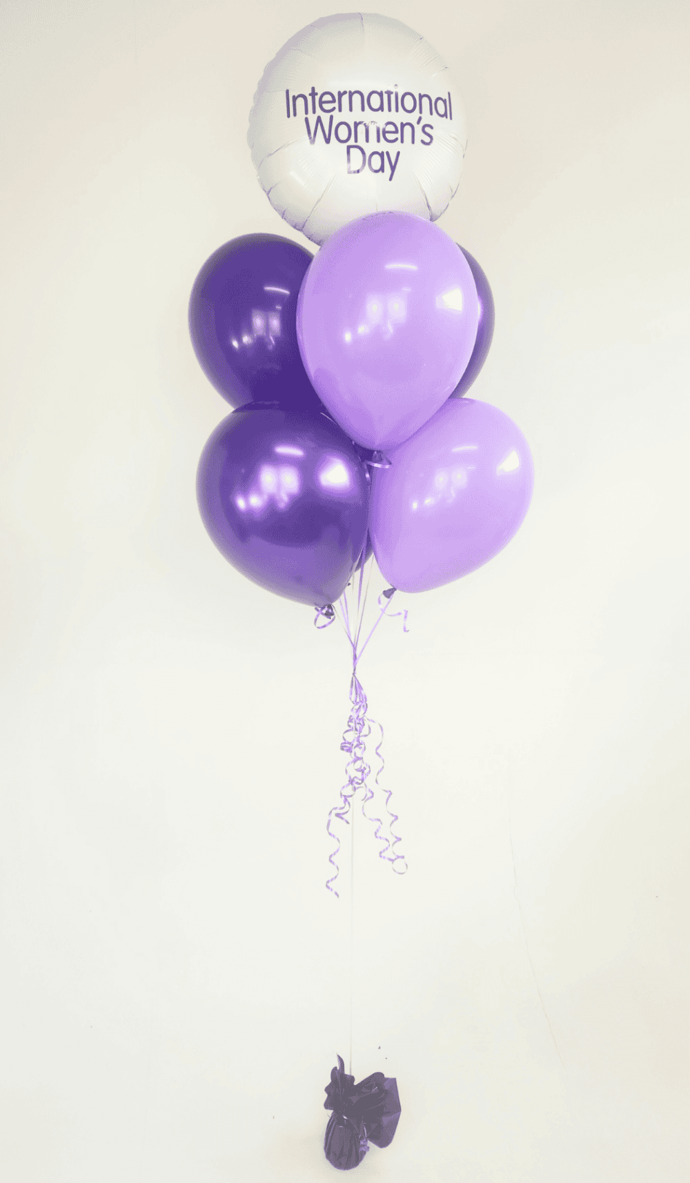 International Womens Day Purple Helium Balloon Bouquets