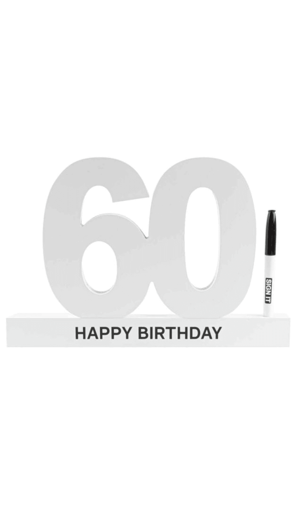 Signature Block 60th Birthday White