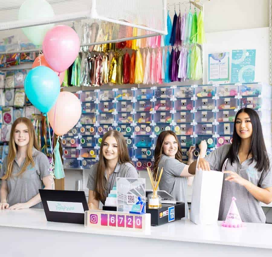 Image of The Party's Here team in their store in Panania, Sydney