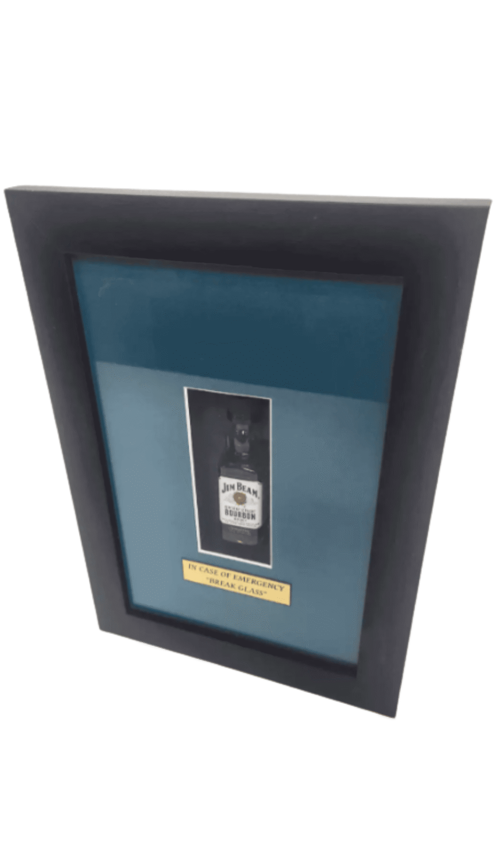 Emergency Box Novelty Framed Gift Jim Beam Bourbon
