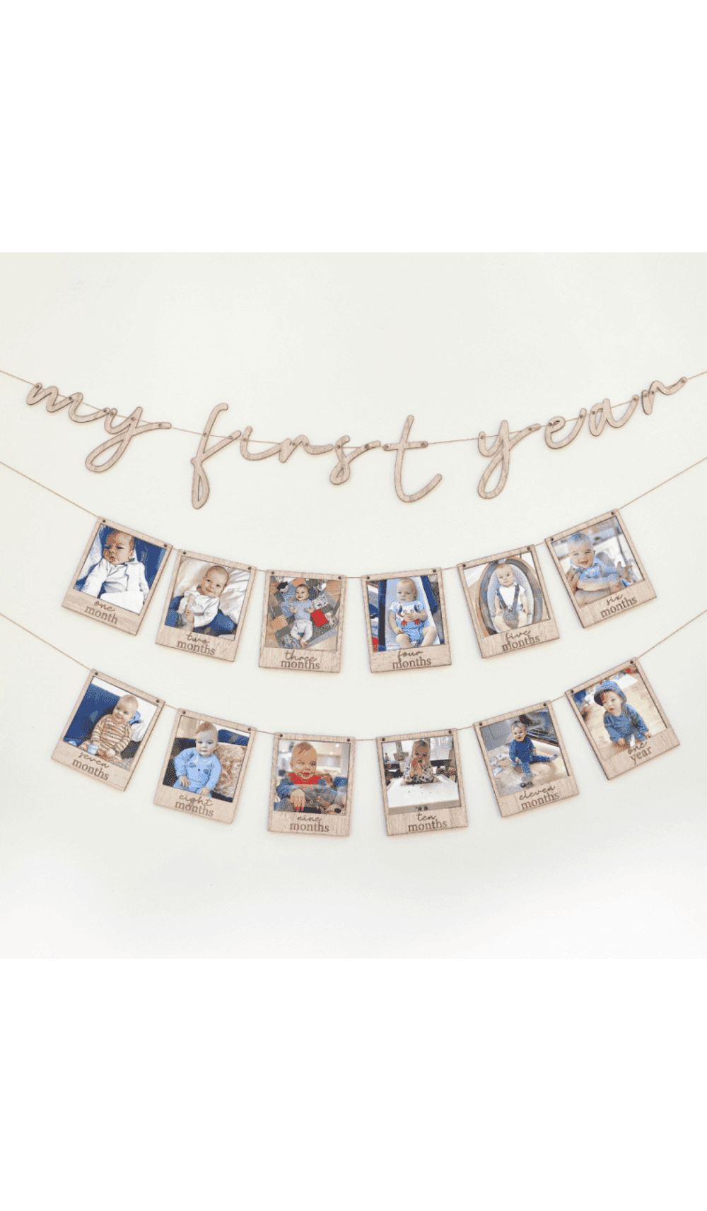 first birthday baby milestone photo bunting