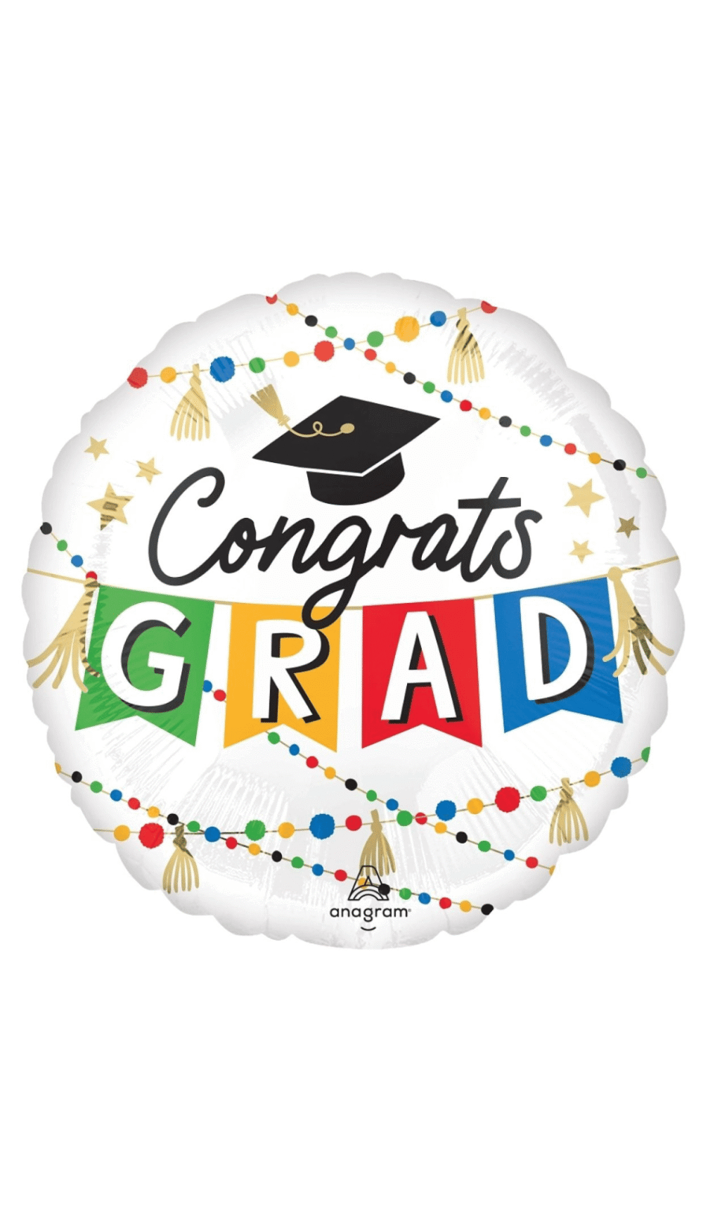 Congrats Grad Party Foil Balloon Round