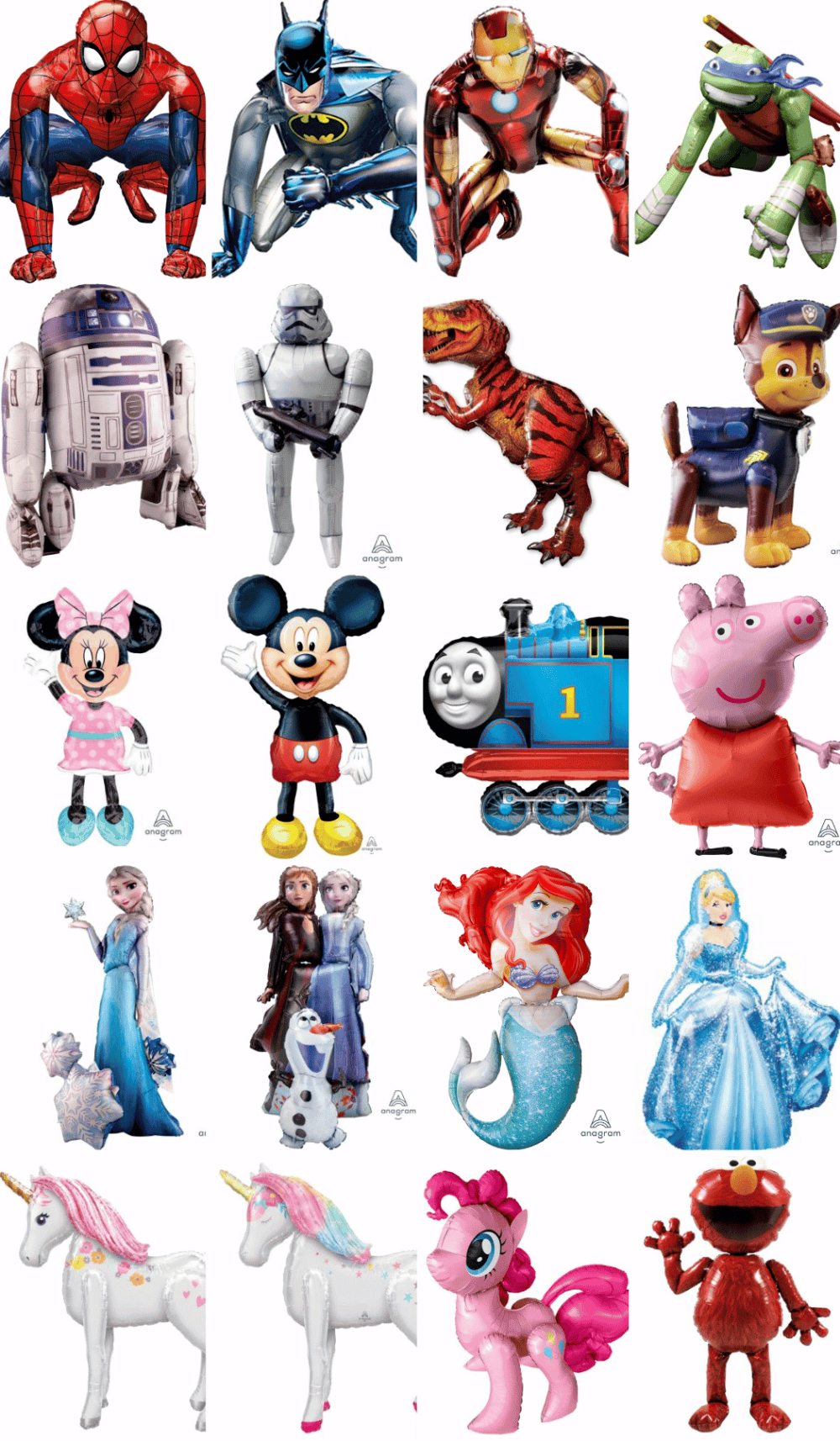 Airwalker Foil Balloon range
