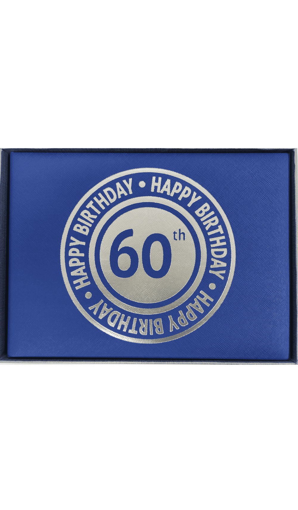 Guest Book Royal Blue 60th Birthday