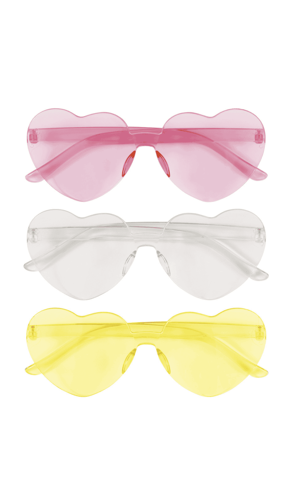 heart shape plastic novelty glasses