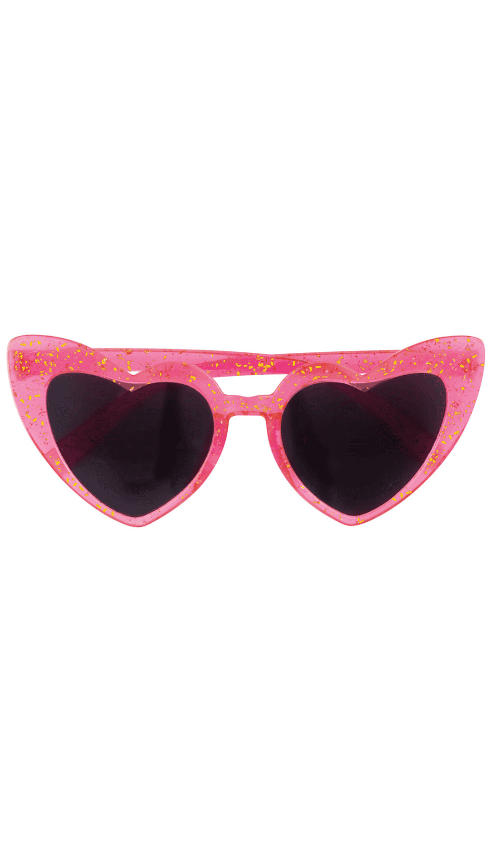heart shape novelty glasses pink gold