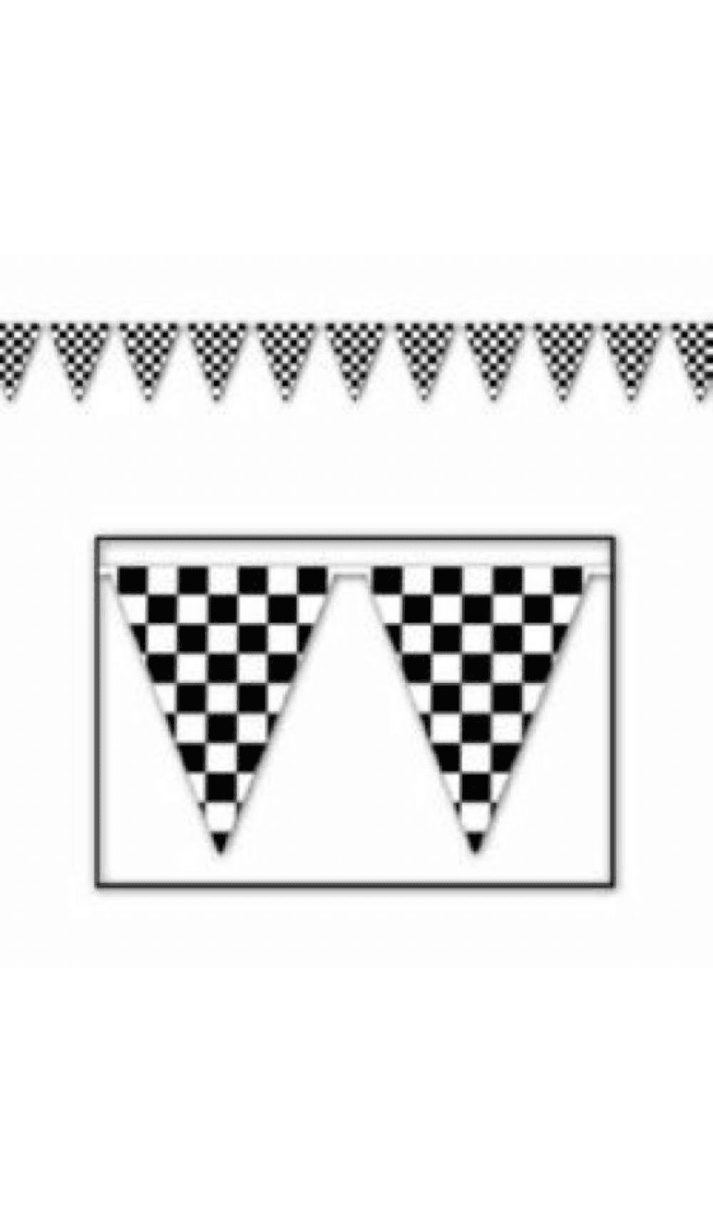 Checkered Flag Pennant Bunting