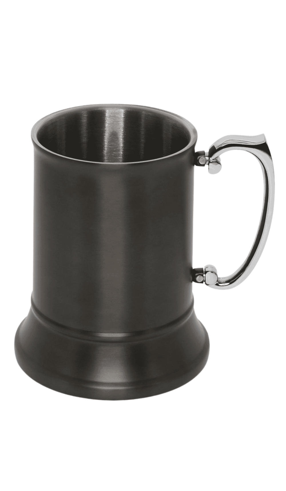 stainless steel gunmetal colour matte finish beer stein engravable