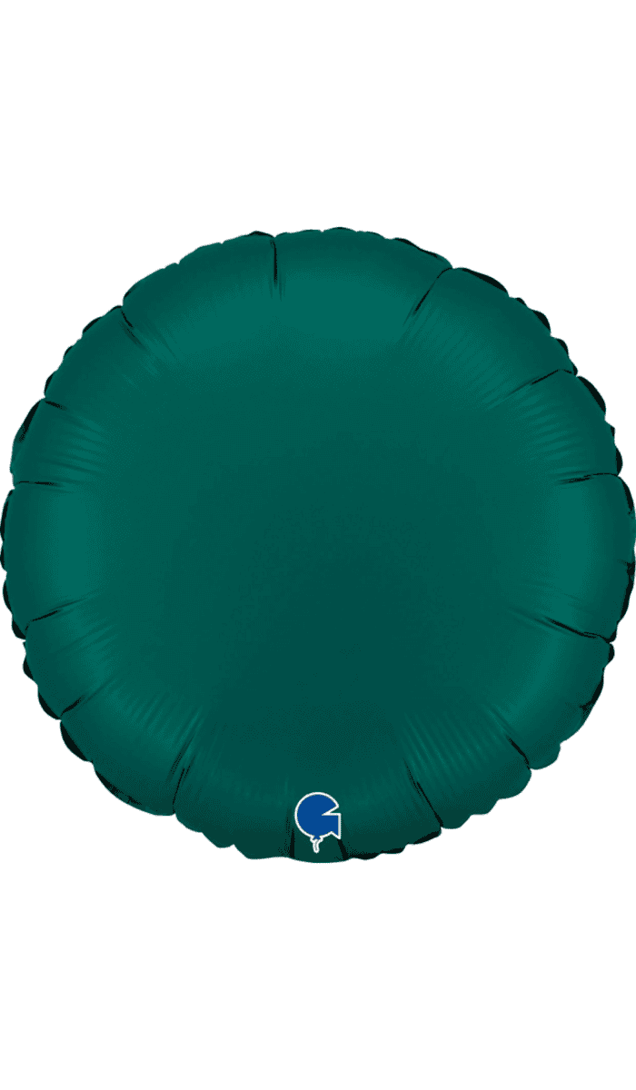 Plain Foil Circle Satin Emerald Balloon