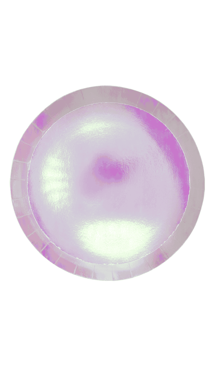 dinner plates iridescent paper