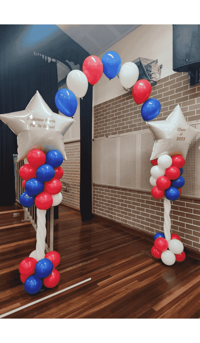 Themed Balloon Arch Stars