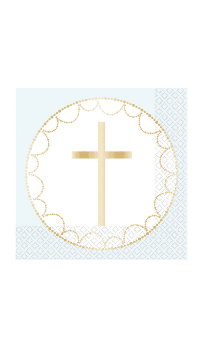 napkins lunch religious blue cross