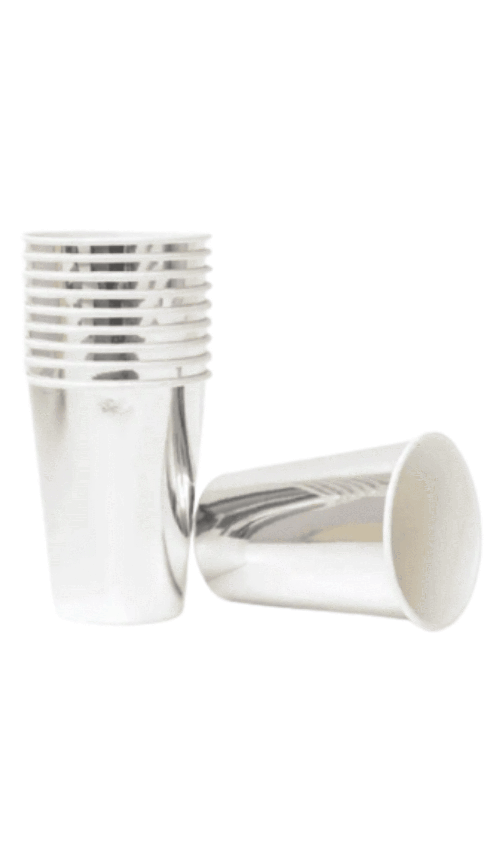 Silver Metallic Paper Party Cups