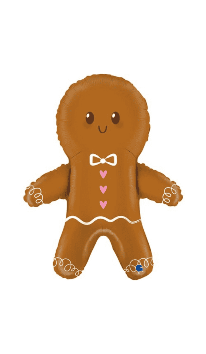 Gingerbread man foil shape balloon