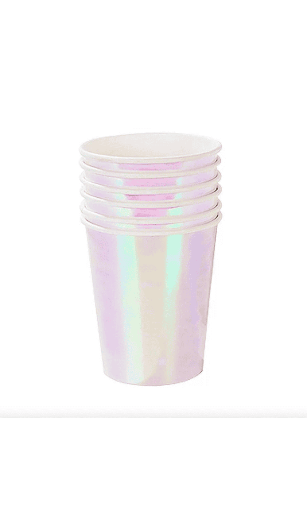 iridescent metallic paper cups
