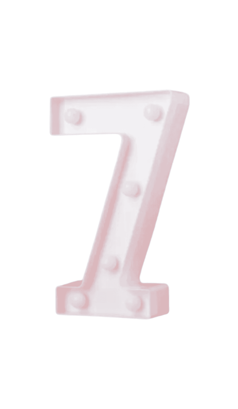 LED Light Up Decoration Number 7