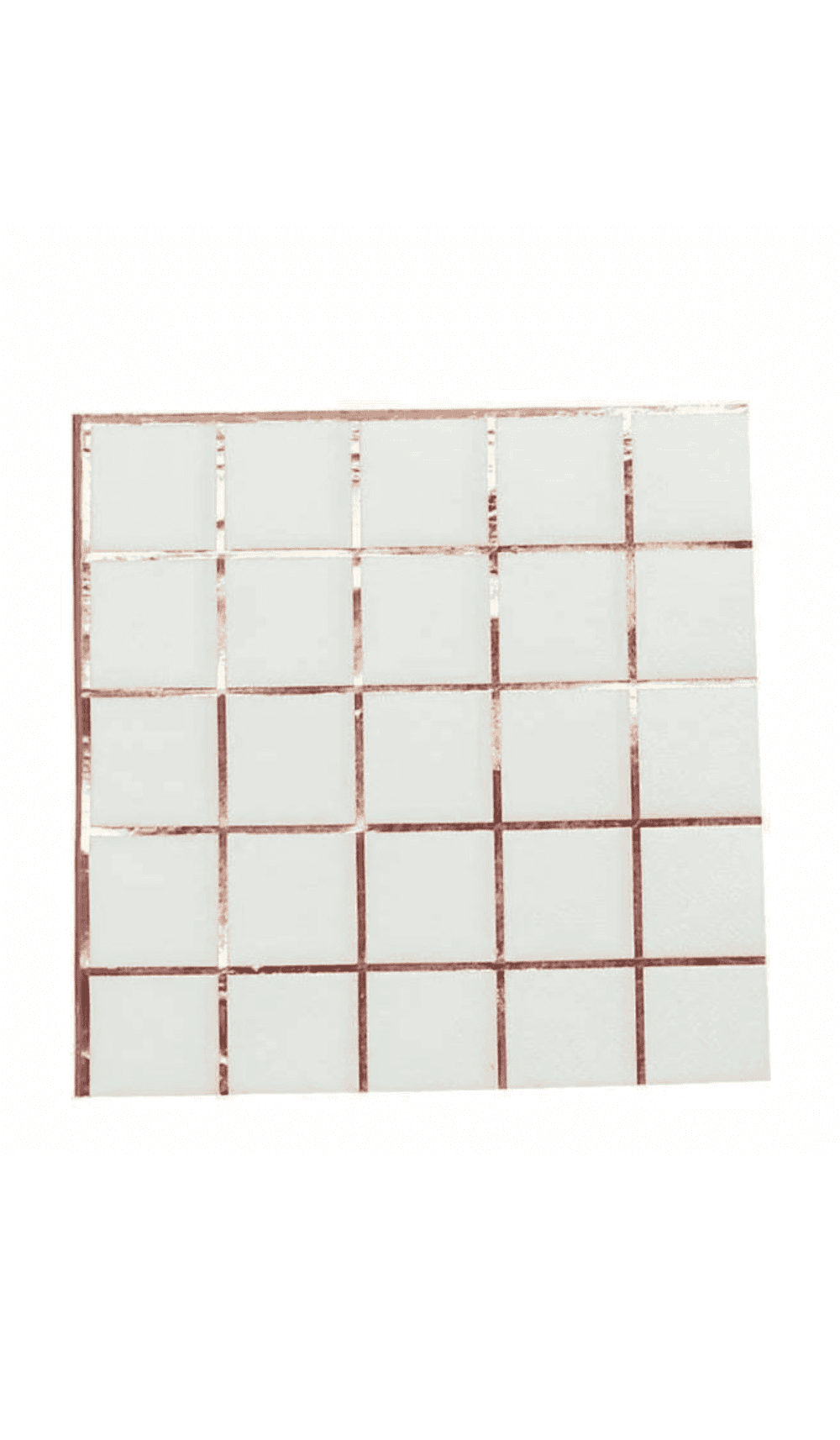 rose gold checkered lunch napkins