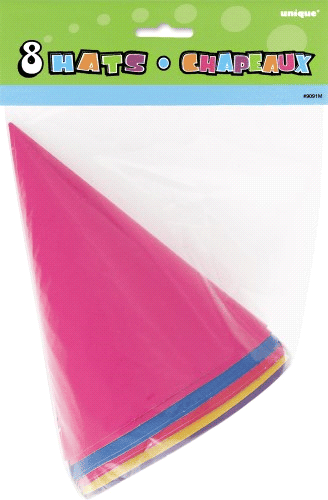 Party Hats Multi Colour Bright