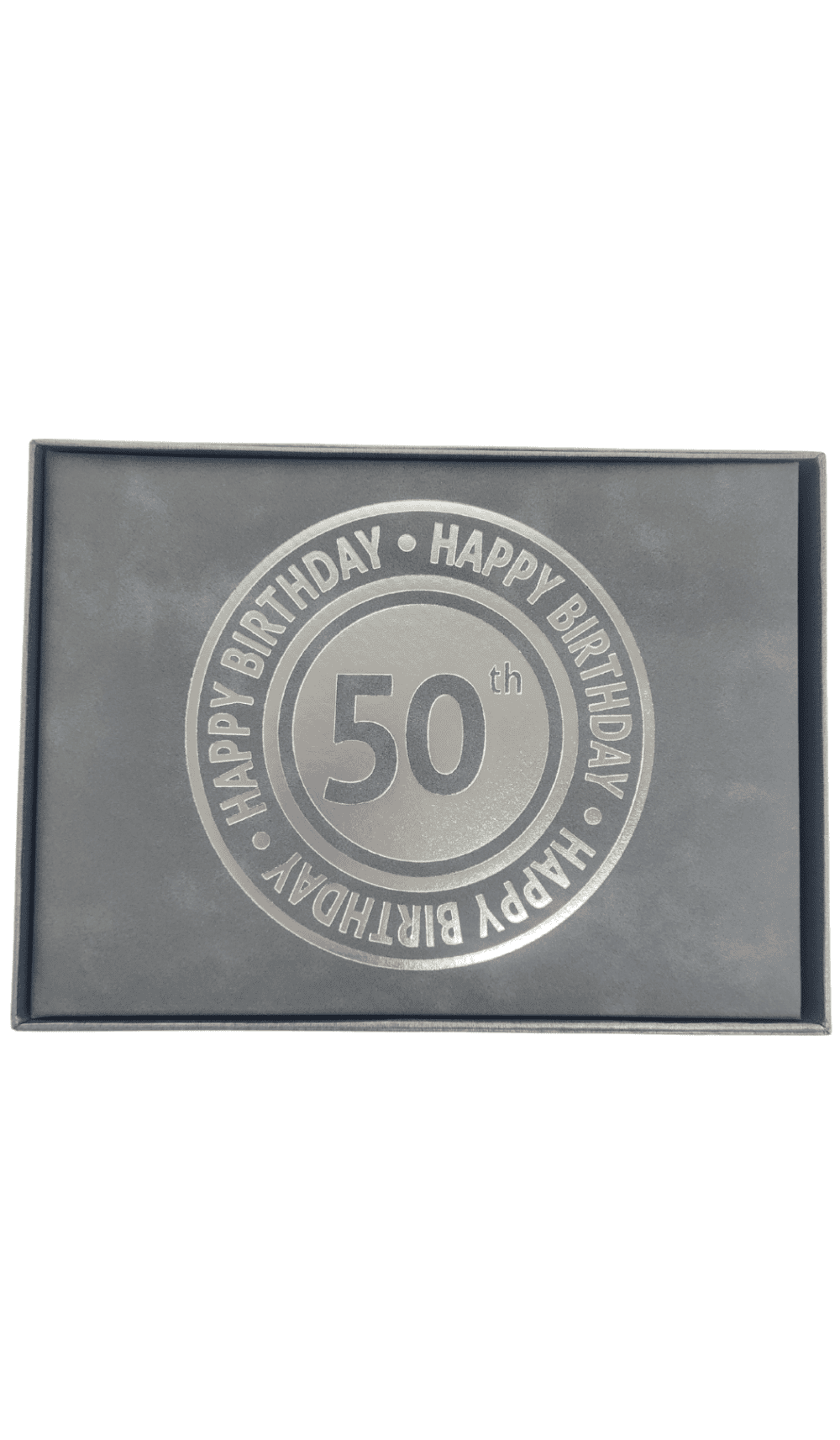 50th Birthday Guest Book Grey Silver