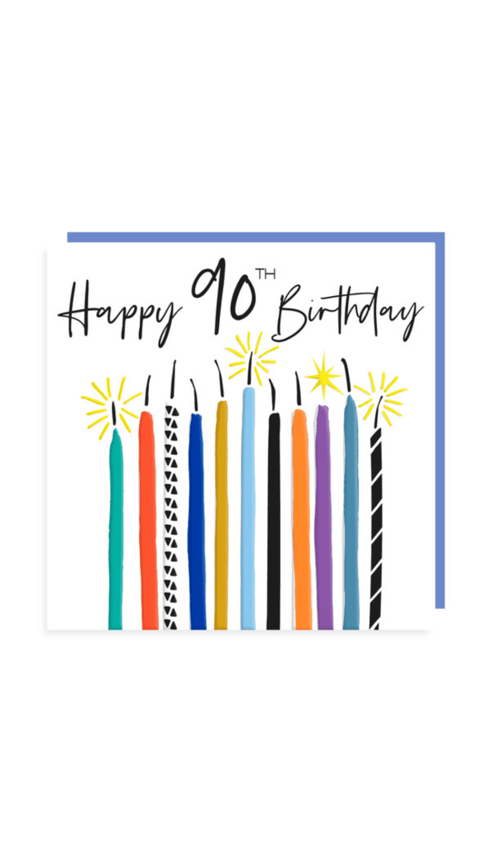 Card Happy 90th Birthday Candles