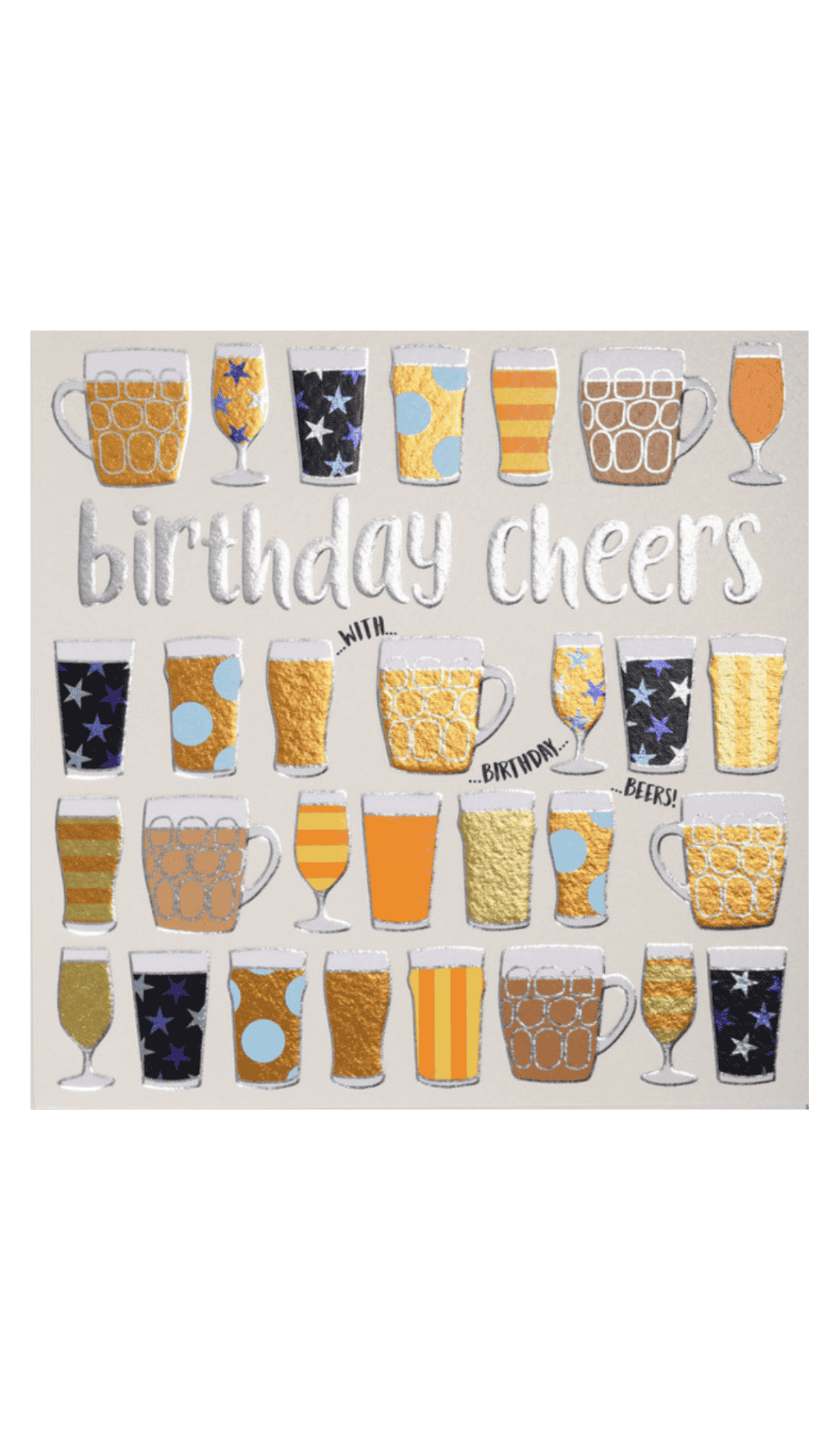 Happy Birthday Cheers Beers Card