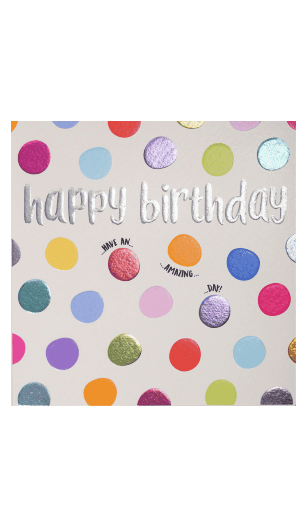 Happy Birthday confetti dots card