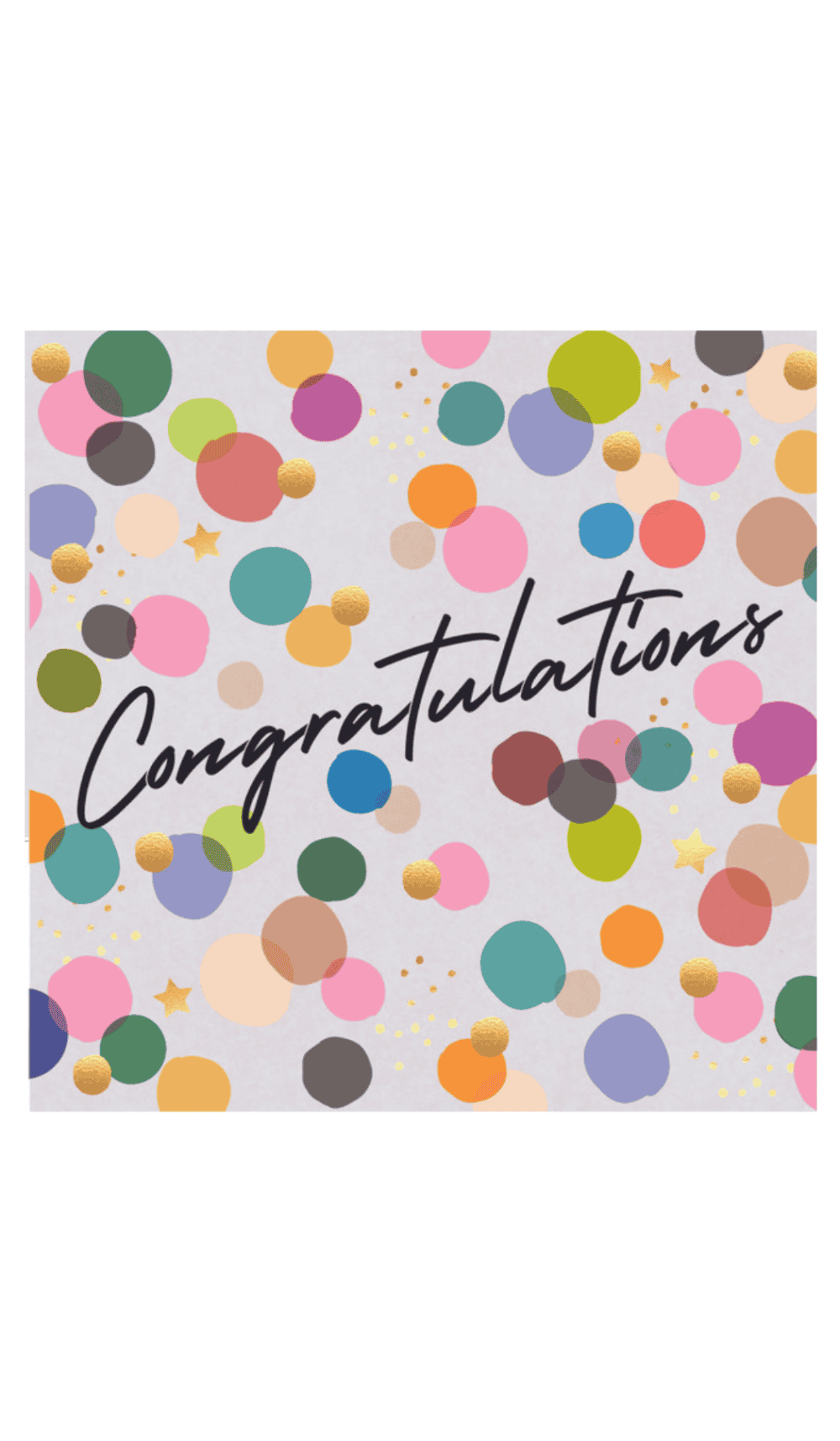 Card congratulations confetti dots