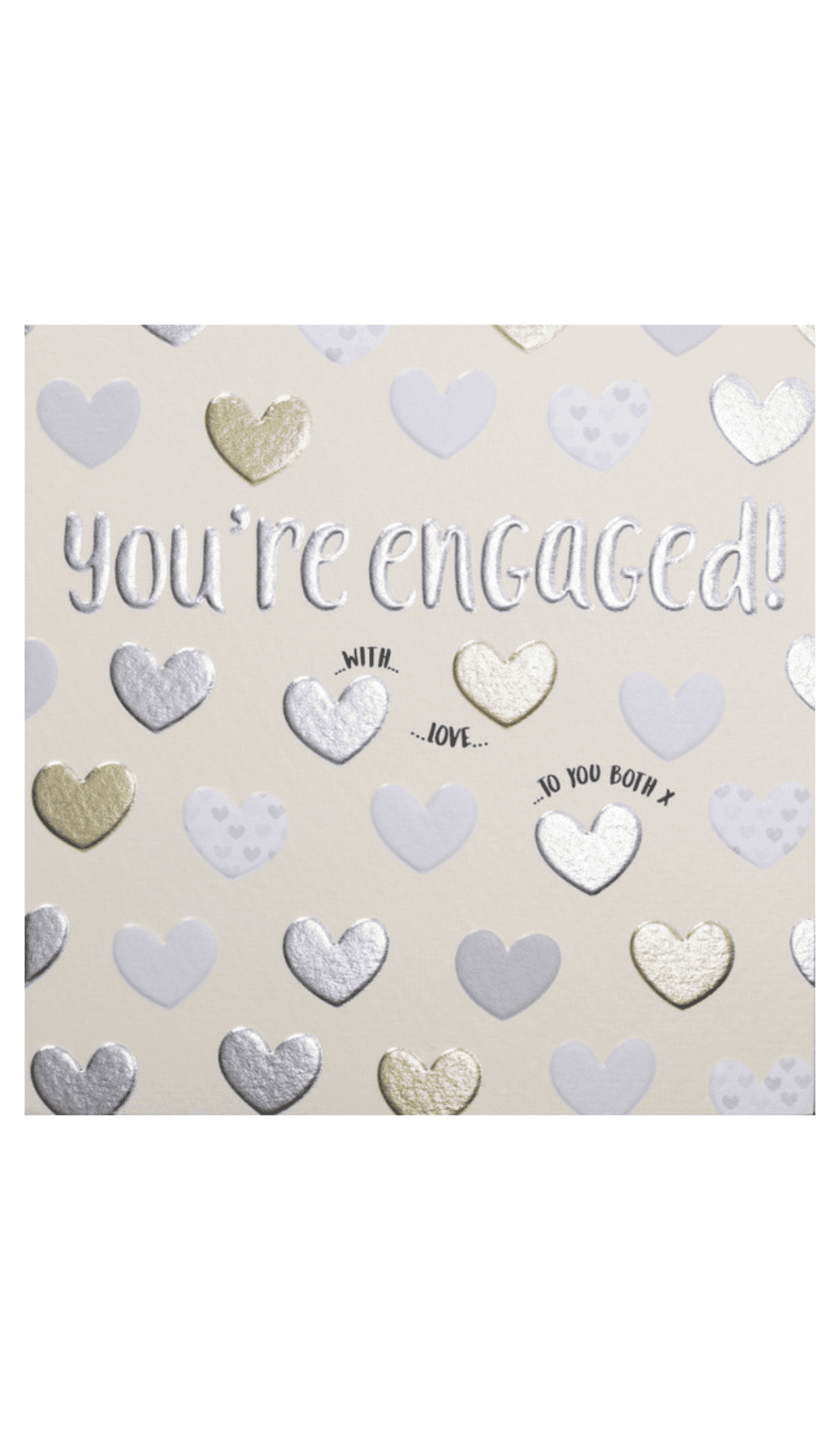 Card Engaged Hearts