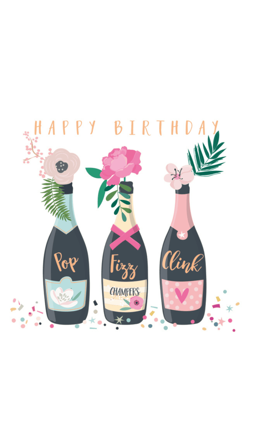 Happy Birthday Pop Fizz Clink Card