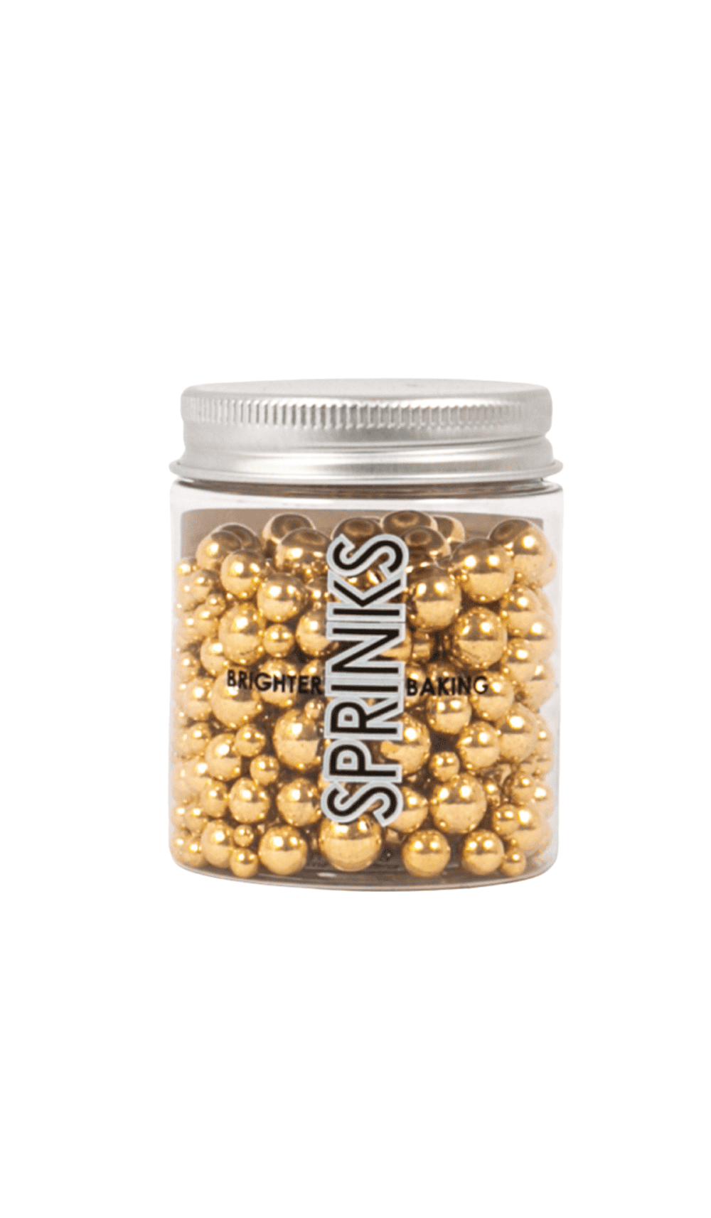 Sprinks Cake Decorating Sprinkles Bubble Shiny Gold 65gm Jar